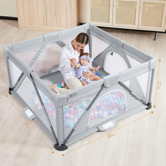 How should I ensure my baby's safety when using a playpen?