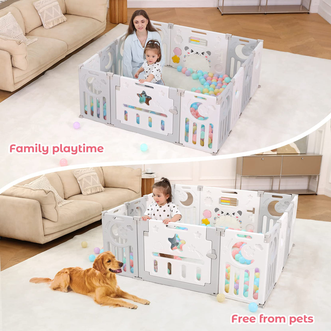 Does the frequency of playpen use change as the baby grows?