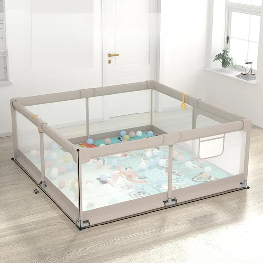 79 x 63 inch extra large baby playpen with 50 pieces of sea balls