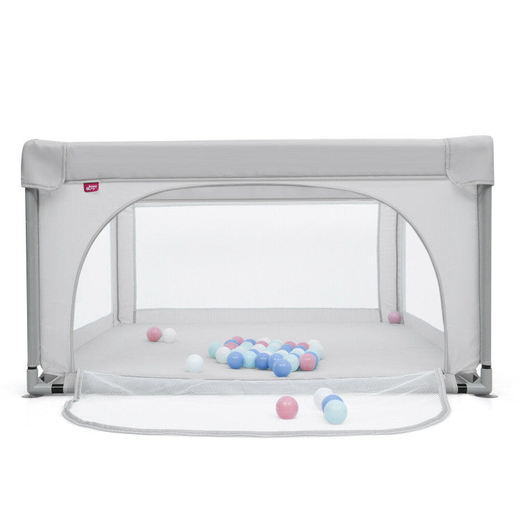 47 x 47 inch baby playpen with 50 sea balls for toddlers