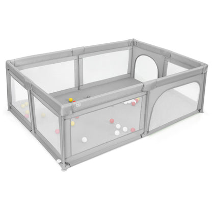 73 x 61 inch baby playpen with 50 ocean balls and non-slip suction cups