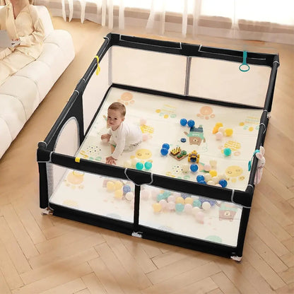 79 x 63 inch extra large baby playpen with 50 pieces of sea balls