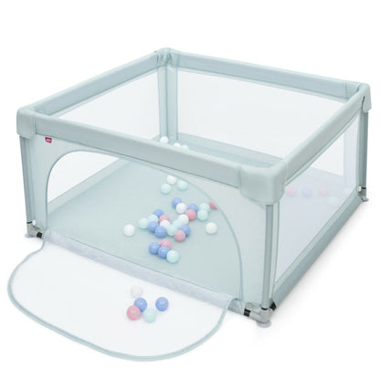 47 x 47 inch baby playpen with 50 sea balls for toddlers