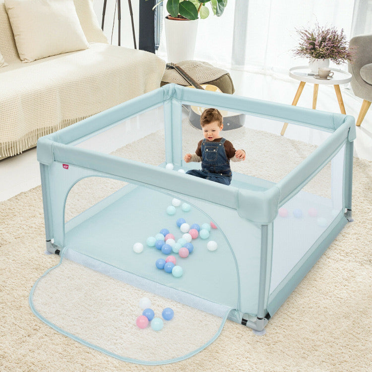 47 x 47 inch baby playpen with 50 sea balls for toddlers