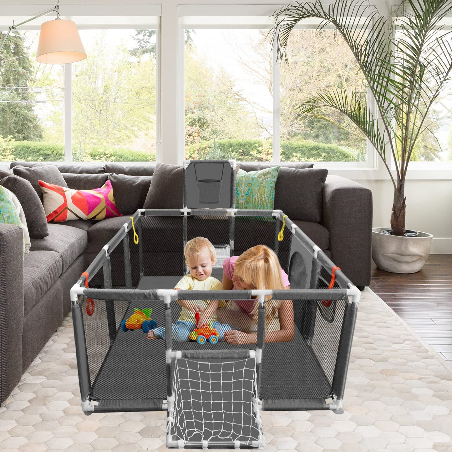 Portable foldable large baby playpen in unlimited sizes and colors