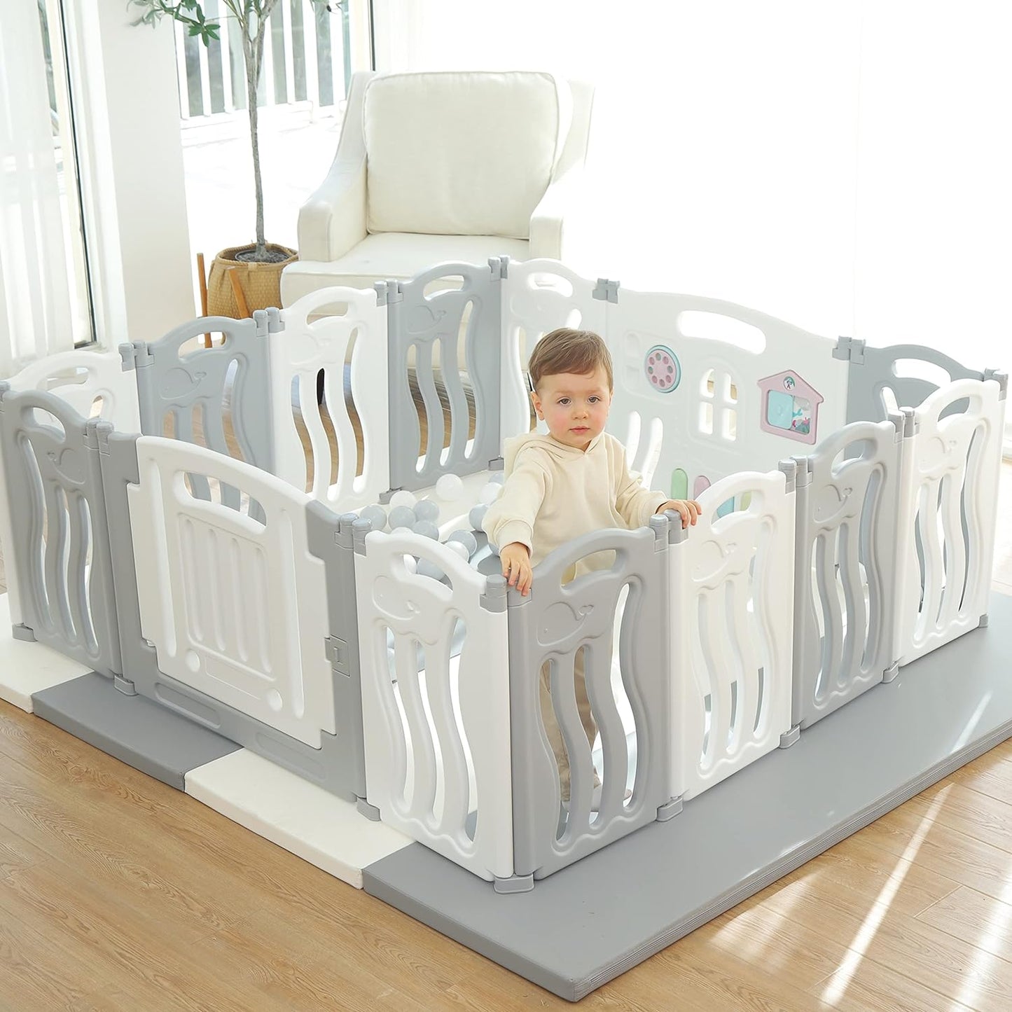 Foldable baby playpen baby folding play pen home indoor outdoor new fence