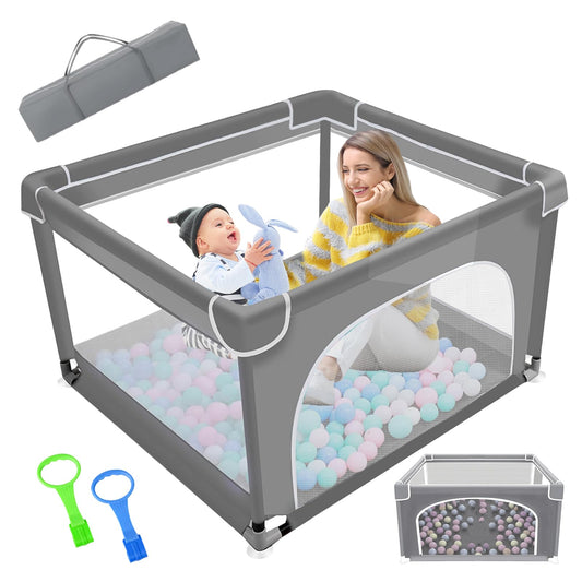 Indoor baby play yard soft breathable mesh baby safety play yard small playpen