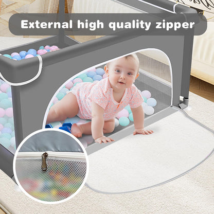 Indoor baby play yard soft breathable mesh baby safety play yard small playpen