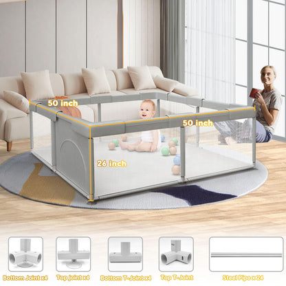 Indoor and outdoor playpen for baby with breathable mesh anti-fall baby play pen